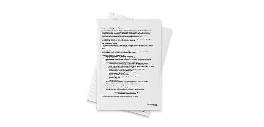 TRYNGOLZA Sample Letter of Appeal
