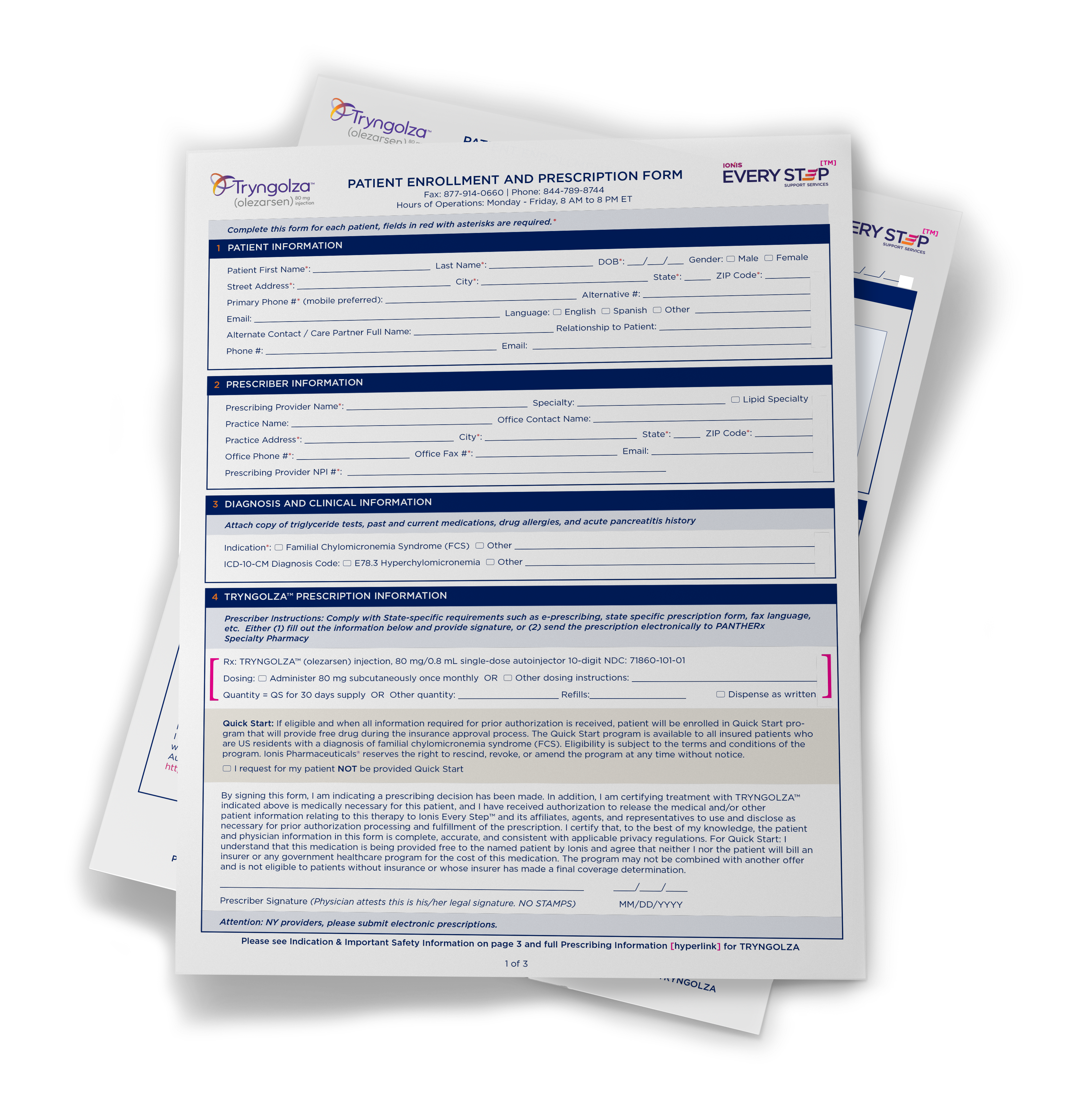 TRYNGOLZA Patient enrollment form